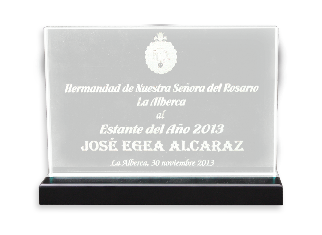 placas conmemorativas placas cristal 23446 