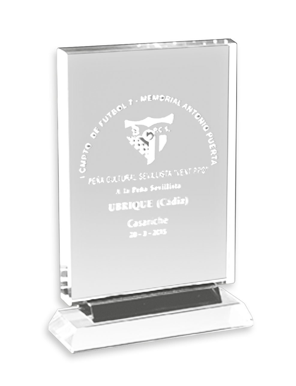 placas conmemorativas placas cristal 23449 