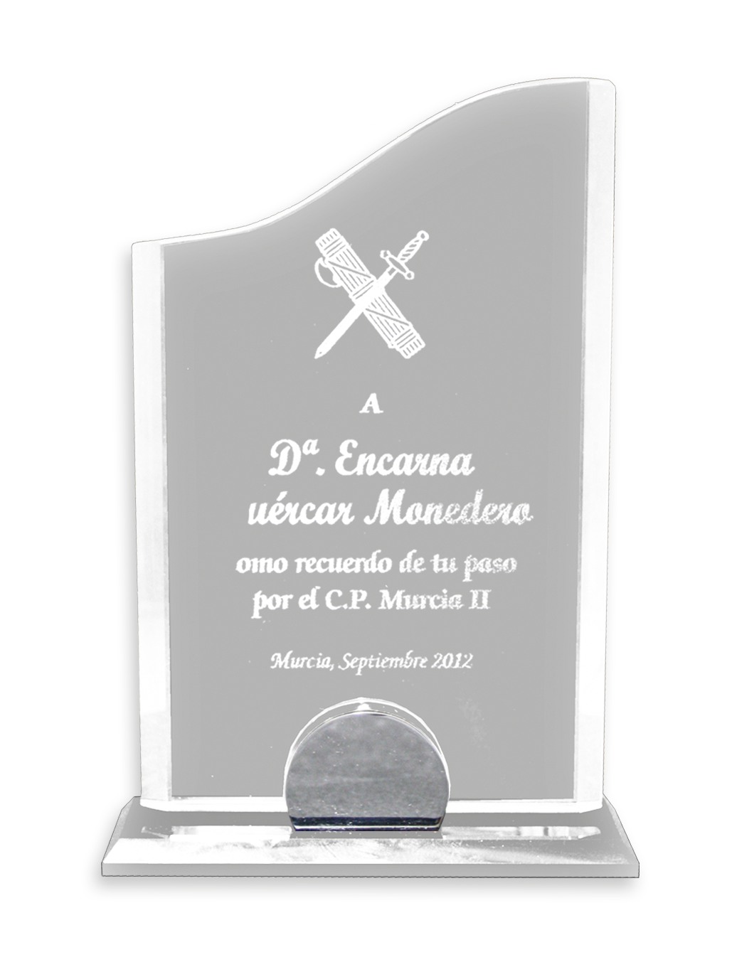 placas conmemorativas placas cristal 23450 