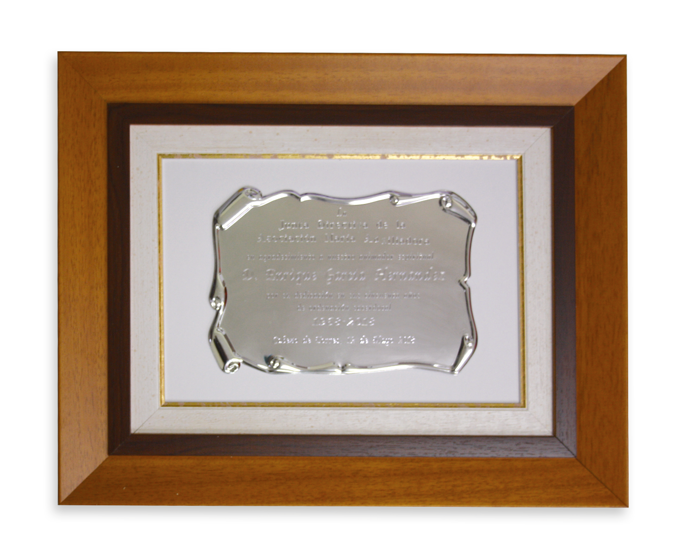 placas conmemorativas placas conmemorativas P-114 Marco-Baño Plata