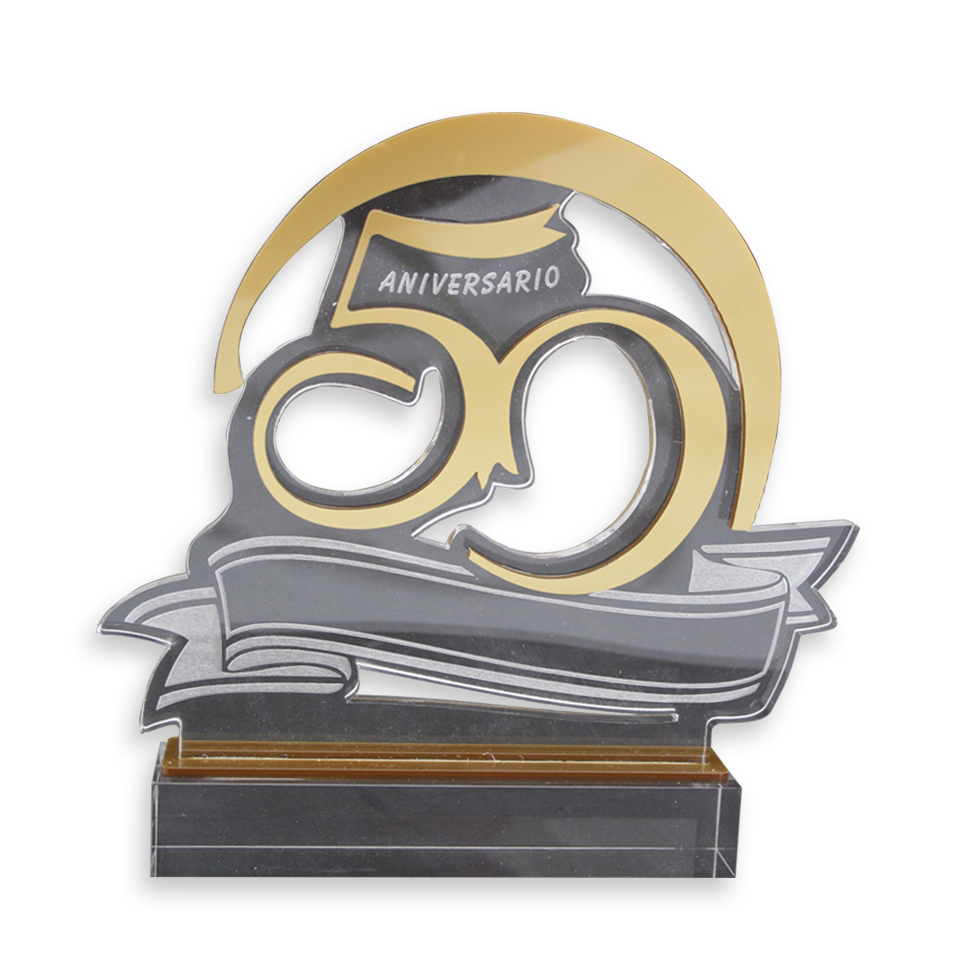 placas conmemorativas aniversarios P-127 Metacrilato