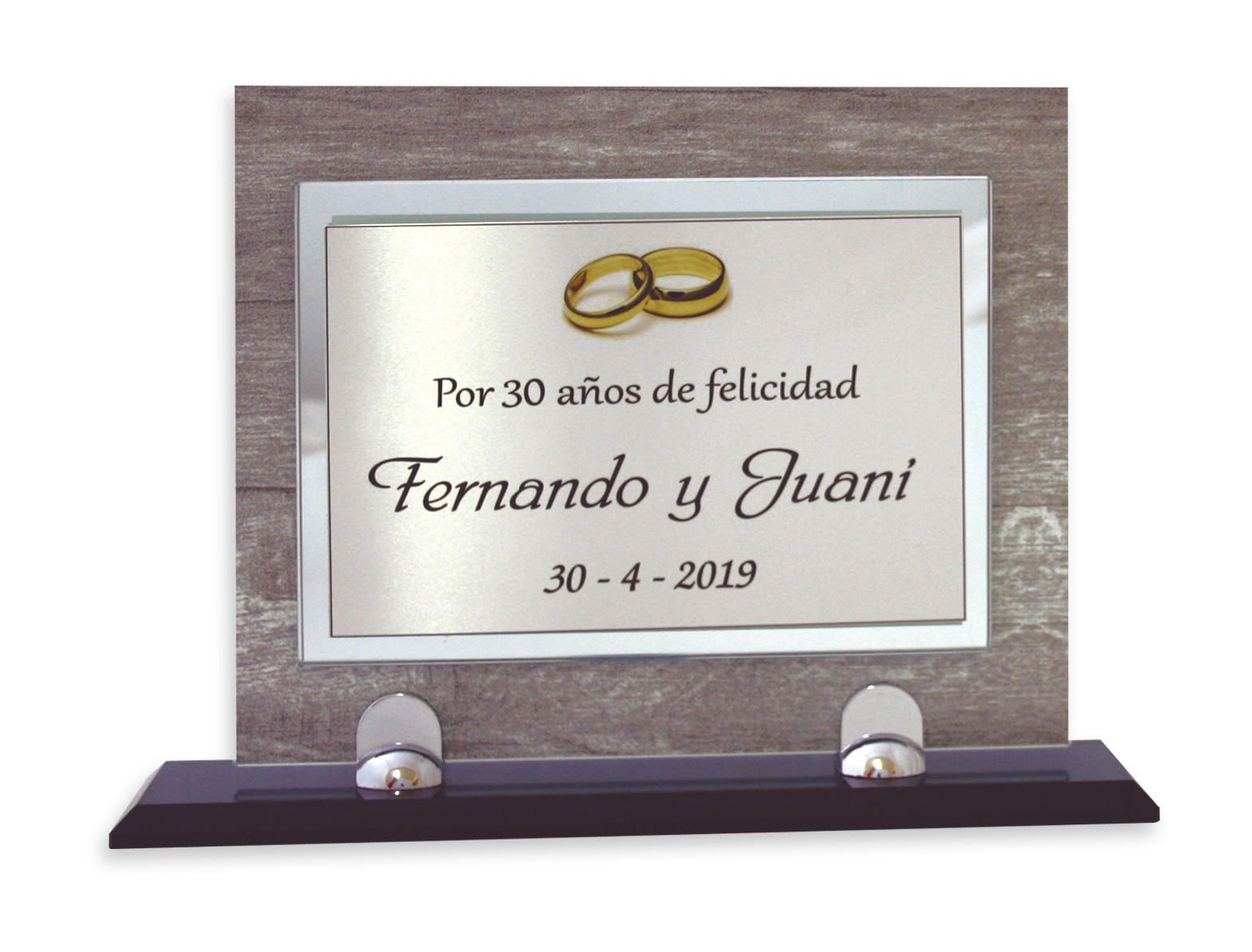 placas conmemorativas placas conmemorativas P-139 Cristal-Aluminio