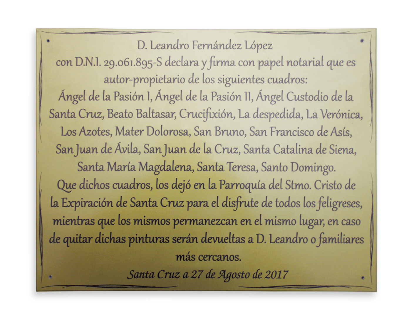 placas conmemorativas placas exteriores y directorios P-152 Hierro