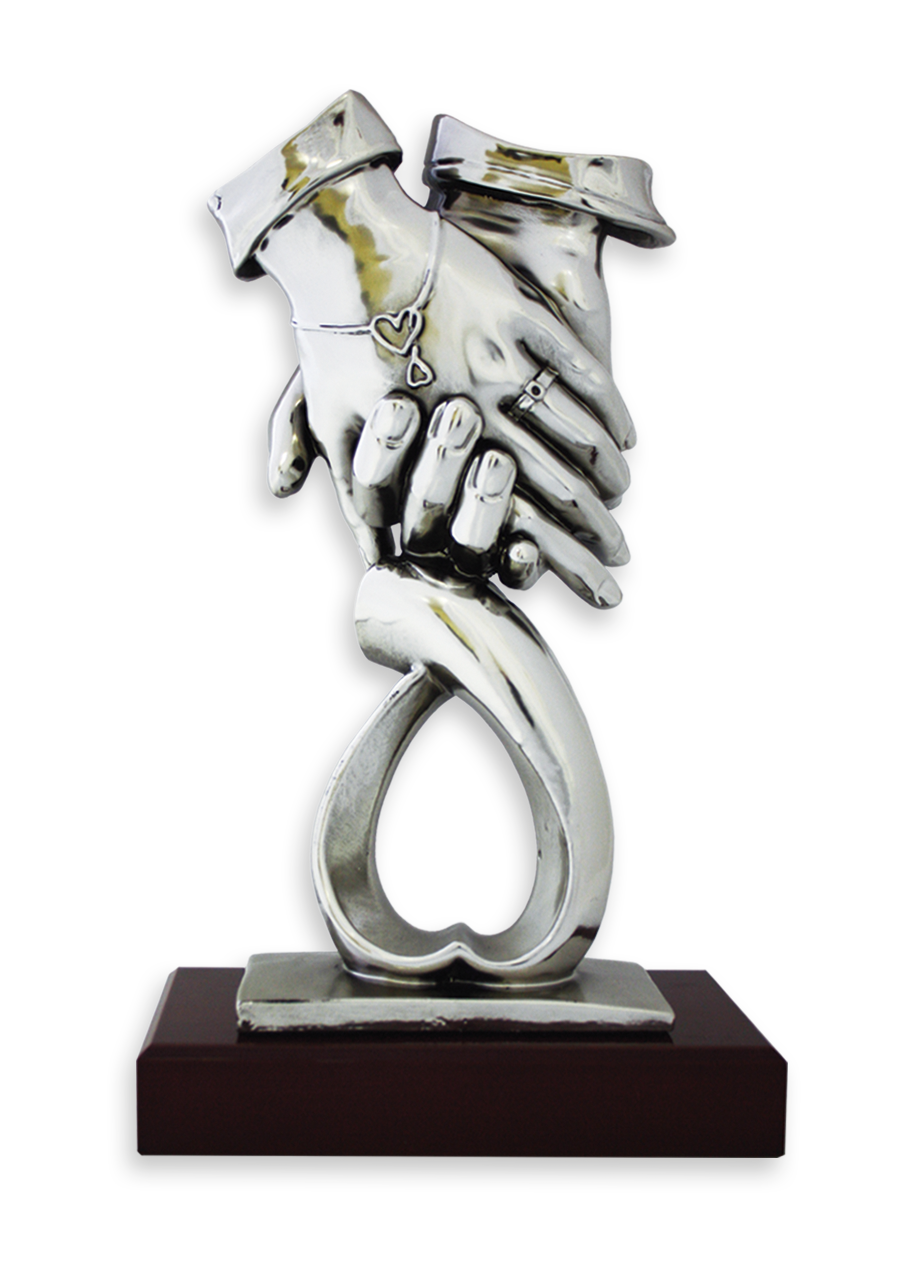 placas conmemorativas aniversarios P-71 Resina-Baño Plata