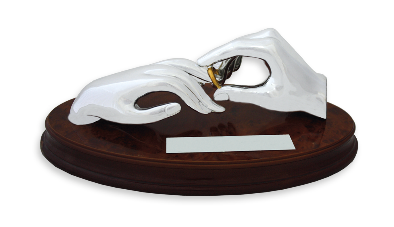 placas conmemorativas aniversarios P-75 Resina-Baño Plata